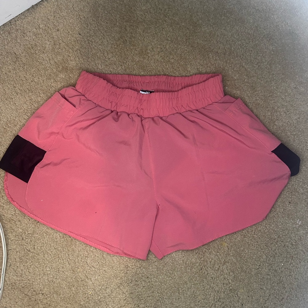 Athletic Works Pink Athletic Shorts Lightweight Elastic Waist